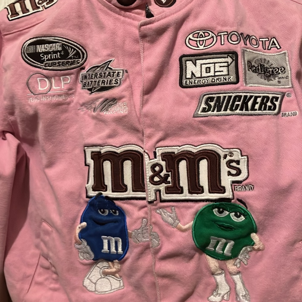 Nascars Kyle Busch and M&M's Kids Pink Racing jacket